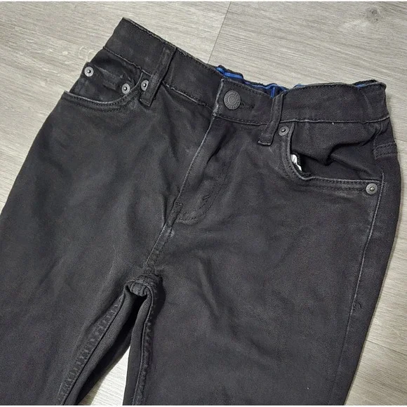 Levi's 502 Regular Fit Jeans Boys 12 Reg Black Denim Stretct Adjustable waist - Picture 3 of 10